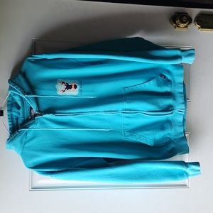 Pacific & Co. Oak Island Hooded Sweatshirt Color Blue/Teal Size M